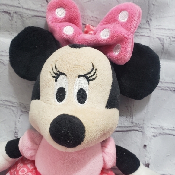 Disney Baby Minnie Mouse Plush Sensory Toy 10-inch Stuffed Animal 2021 Pink - Picture 2 of 9